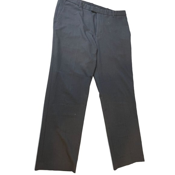 Van Heusen Mens Dress Pants Straight Leg Flat Front 505M103028 Charcoal SZ 36x30 - Picture 2 of 10